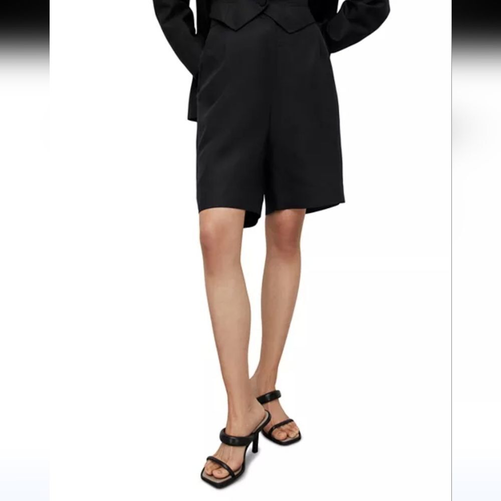 All Saints Black Tailored Bermuda Shorts
